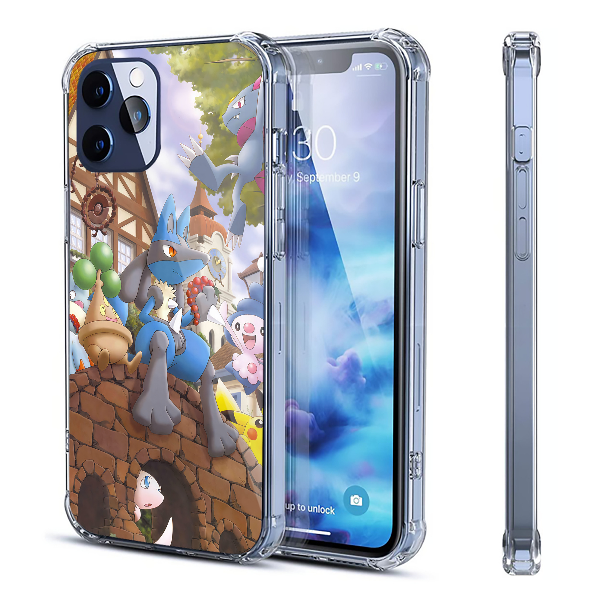 （画像用） ポケットモンスター Pokémon 【iPhone 12シリーズ対応】透明スマホケース（クリアソフトケース）